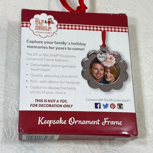 NEW Elf on the Shelf Keepsake Christmas Photo Holder Ornament Keepsake Frame 3" - Picture 5 of 7